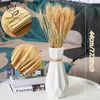 Decorative Flowers Natural Dried Wheat Ears Bouquet For Shop Openning Decor Wedding Home Plants Stalks Pampas Living Room Autumn Decoration