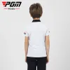 PGM Children's Golf Short Short Boys Girls Shirts da golf per bambini T-shirt Summer Sports Sports Polo perforato Collaro YF597