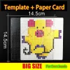 Große Größe!Kinder basteln Sicherung Perlenbone Square Puzzle Pegboards Muster für 5 mm Hama Perlen Perler Perlen DIY -Rätsel