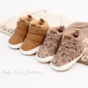 Baby Boys High-Top Sneakers Newborn Crib First Walker 0-18 Months Toddler Soft Anti-Slip Sole PU Warm Shoes