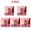 Canecas 5pcs Creative Straw Cup Glitter Glitter Micro Landscape Cartoon Coffee Suco Caneca Princular Botty Bottle Gardey Presente de Natal