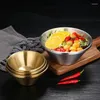 Bowls V-Shaped Gold Silver Noodle Rice Fruit Salad Mixing Bowl Kitchen Double Layer Stainless Steel Multi-Size Ramen Kinglang