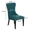Couvre-chaises Soft Velvet Elastic White Slipcover Morden Style Stretch Spandex Dining Seat Soupt pour le salon de la maison