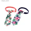 Dog Apparel Dog Apparel 3050 Pcs Pet Accessories Bowtie Tropical Plant Flower Summer Bow Tie Adjustable Size Necktie6752586 L46