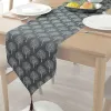 Rustique Table Runner Lavorable Floral Tree Mather avec gland, pour Doiner Scarf Dining Coffee Home Tabletop Decoration