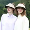 Ohsunny Sun Visor Hats UV Protection Fashion Women Upf50 Empty Top Rainbow Sunhat For Summer Outdoors Beach Travel240409