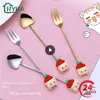 Forks Dessert Fork Spoon mignon Simple No Dirt Easy Cleaning Mirror Polied Bluting Tip Kitchen Gadgets Gadgets en acier inoxydable