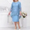 Robes décontractées de la mode de mode pour femmes moyennes moyennes longue longueur en deux pièces fête pour les mariages vestidos fémininos