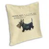 Pillow Scottie Dog Dictionary Art Covers Sofa Home Decor Scottish Terrier Square Throw Cover 45x45cm