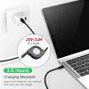 2 IN 1 60W Câble double C câble C universel Usb C Calage de charge rétractable à corde rapide rapide pour comprimés de téléphone