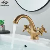 Gold/Antiguo Baño de latón Baño de baño Fregadero Baño de lavado Baitamentador de lavado de lavabo