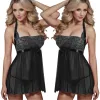 Femmes sexy plus taille jarreter babydoll chemise blind pli lingerie Lenceria sensual mujer gorditas sexy lingerie érotique costume