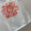 Diseñador de camisetas sin mangas de mujer Camisa de punto Y2K con patrón de flores temperamento de moda