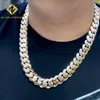 Customized Hand Made Miami Cuban Link Men's Bracelet Jewelry 10k Real Gold Heavy Link Chain Two Tone Plain Men's Necklace