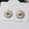 20style Luxury Pearl Stud Big Gold Hoop Earring for Lady Women Orrous Girls Ear Studs Set Designer Jewelry Earring Valentines Day Gift Engagement for Bride