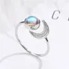 Pierścienie klastra 925 ANILLOS SREBRNY MAŁY ANTYCZNY PUNK Biżuteria Naturalna pierścień klejnot urok zaręczyny ANILLOS MUJER Rozmiar 6-10