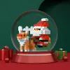 粒子ダイヤモンドビルディングのクリスマスシリーズブロック教育集会おもちゃクリスマスツリーサンタクロース小さな装飾品