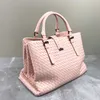 Designer -Tasche 2024 Neue Frauenbeutel Rosa Große gewebte Römische Tasche Große Tölpe Handtasche Hochqualität