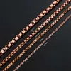 Collane a pendente 1 pezzo di 2 mm/3 mm/4 mm/5 mm a catena in oro rosa in oro rosa gioiello classico curva curva in acciaio inossidabile in acciaio inossidabile