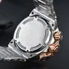 Invicto męski kwarcowy kwarc data zegarek Zeus Steel Wire Watch Watch Full Funkcja Światowy czas składanie zapisu 51 mm