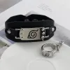 Anime Naruto Bracciale Collana con anello Hatake Kakashi Cosplay Costumi Accessori Naruto Bracciale Anello di anello anime anime