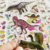 6Sheets 3d Jurassic Dinosaurs Bubble autocollants pour enfants Animaux PVC Puffy Childre