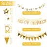 Party Decoration 3pcs/set Happy Birthday Banner Baby Shower First Decorations Po Booth Bunting Garland Flags