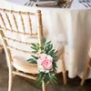 Dekorativa blommor 2st Artificial Wedding Arch Kit Boho Silk Rose Flower Eucalyptus Garlands Party Welcome Backdrop Sign Decor