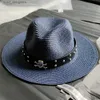 Chapeaux à bord large chapeau seau Panama jazz paille chapeau hommes et femmes d'été de soleil chapeau de soleil
