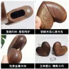 Retro Style Love Ring Box Walnut Solid Wood Single Diamond Jewelry Empty Box Storage Portable Proposal