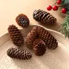 Декоративные цветы 10 шт. Натуральные искусственные цветочные кедровые орехи фрукты сушеные ананасовые конусы для рождественских Diy Garland венок для рождественской свадьбы
