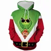 Ny hoodie grön päls monster grinch samma 3D digitala tryckta hooded pullover cosplay