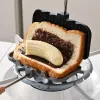 サンドイッチベーキングパン両面ノンスティック折りたたみ式グリルフライパンサンドイッチパンパンケーキ朝食ベーキングメーカー