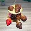 Dekorativa blommor Simulerade Croissant Fake Jam Support Anpassning Bakning Butik Decoration Props POGRAPHY