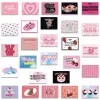 10/30 / 53pcs Vintage Pink Egirl Charm Y2K Autocollants Aesthetic 90s pour le scrapbooking ordinateur portable à bagages à bagages autocollants étanche