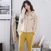 Abbigliamento da casa signore di pigiama casual 2024 cotone a maniche lunghe autunno e inverno per il leisure puro set di case homewear da donna