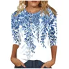 34 chemises à manches pour femmes mignonnes t-shirts graphiques à imprimé blouses décontractées plus taille basique Tops Pullover 240409