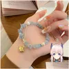 Charm Armbänder Kokomi Shell Blue Edelstein Steinkette Kristallarmband Cosplay Genshin Impact Girls Fanshion Kostüm Requisiten Geschenk Drop deliv dh8om