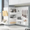 DIY Pegboard Accessories Hanging Shelf Storage Hooks Wall Organizer No Punching Crafts for Wall Kitchen Home Organizer Tools