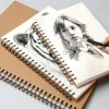 A3 / A4 / 8K / A5 / 16K Kraft Paper Sketchbook 160gsm Hardcover art spiral Artbook Sheets Vier