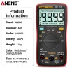 ANENN AN8009 Testers transistors numériques du condensateur True-RMS Tester Automotive Automotive Electrical Capacitance CETTAT TEMP DIODE