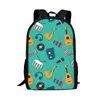 Sacs d'école Cartoon Musical Instrument Design Teenagers Sac Étudiant Sac Daily Casual Sackepack Boys Girls Book Travel Storage Rucksack