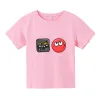 Kids T-Shirt Red Ball Game Print kurzärmelige Jungen bequeme Freizeit-T-Shirts für 3-12 Jahre alte Kleinkindkleidung geeignet