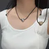 Colliers pendants Love Heart Pendant Collier Collier Black Collier Black Collier Bijoux Collier Collier de chaîne de chaîne