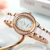 Wristwatches SENO Quartz Watches Ceramic Watch Fashion Jewelry Ladies For Women Imitation Christmas Ornaments