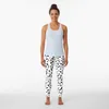 Active Pants Nadia - Svartvitt djurtryck dalmatiska fläckfläckar prickar bw leggings kvinnors kvinnor