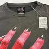 Herr t-shirts streetwear tvättade svart helgon michael t shirt män kvinnor 1 1 röd spöke hand t-shirt topps tee haikyuu j240409