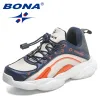 Sneakers Bona 2022 Nya designers Casual Walking Sneakers Children Running Shoes For Boys Fashion Breath Comfort Sport Shoes For Girls