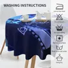 Table Cloth Yelan Genshin Impact Tablecloth Cartoon Funny Round For Home Party Dining Room Cover Custom Decoration