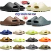 Com designer de caixa original Slippers Mens Sandálias Sandálias Onyx Resina Flax Azure Flax Green MX Borracha confortável feminino ao ar livre Slipper de praia Men Slid Slid